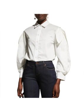 Tanya Taylor White Kinsley Shirt Blouse